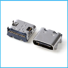 TYPE-C 母座 16P 四腳插引腳SMT(USB連接器)